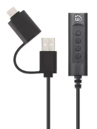 MANHATTAN USB-C/USB-A to 3.5 mm Audio Adapter Cable 1 m Photo 4
