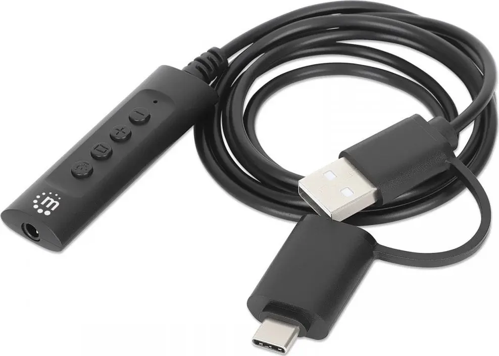 MANHATTAN USB-C/USB-A to 3.5 mm Audio Adapter Cable 1 m Photo 7