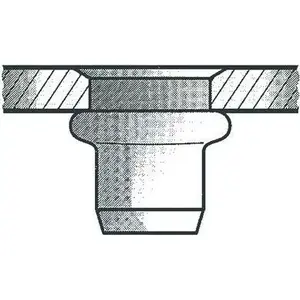 Rivet Nut GESIPA St M6x9x15.5 Small Head KS, grip 0.25–3.5 mm, pack of 250
