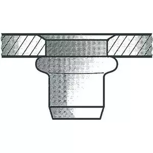 Blind rivet nut GESIPA Al M5 x 7 x 13.5, grip 2.5–5.0 mm, pack of 500