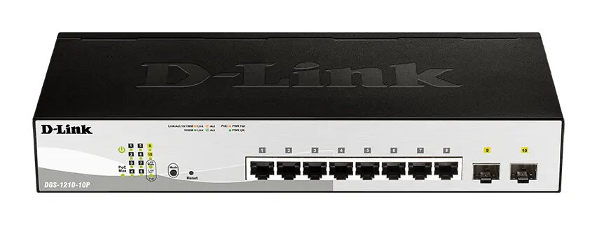 D-Link DGS-1210-10P 10 portu gigabitu viedais
