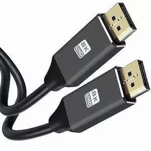 DisplayPort cable RoGer RO-DP8KHQ1.8M-BK 8K UHD, 1.8 m, black