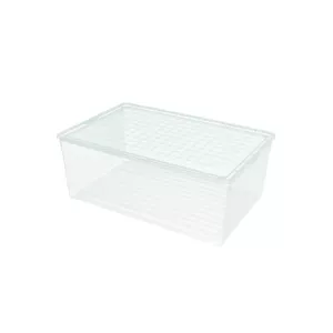 Storage box Curver 27190, textile-style, 45 L, transparent, 59.6×39.4×23 cm