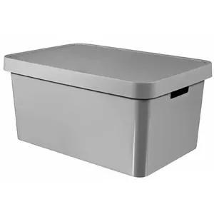 Storage container Curver Infinity 45 L gray — stackable plastic box for home and garage