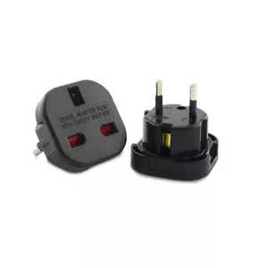 Power Plug Adapter Type C Europlug Type G UK Maclean MCE72