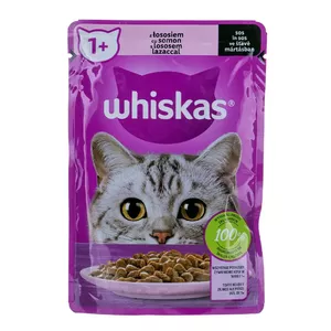 WHISKAS Pieaugušo lasis mērcē - 100g paciņa