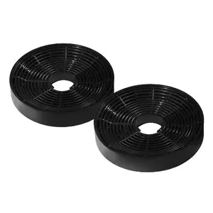 Cooker hood filter AMICA FWK 140 — carbon filter, black, 140×140×26 mm, compatible with OTS6234I/OTS5234I/OTS5234W