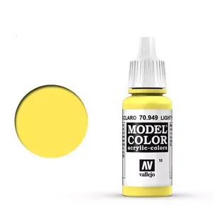 Akrila krāsa VALLEJO 70.949 Light Yellow, pudelīte 17 ml