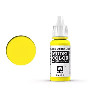 Akrila krāsa VALLEJO 70.952 Dzeltena 17 ml — šķidra akrila krāsa modeļiem un rokdarbiem