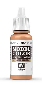 Akrila krāsa VALLEJO 70.955 Flat Flesh, pudele 17 ml