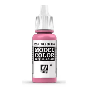 Akrila krāsa VALLEJO 70.958 Rozā 17 ml pudelīte, matēta