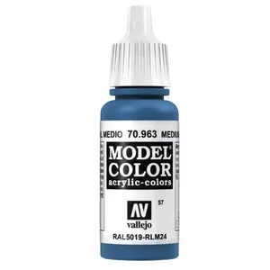 Akrila krāsa VALLEJO 70.963 Medium Blue, pudele 17 ml