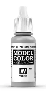 Akrila krāsa VALLEJO 70.989 Sky Grey 17 ml pudelē