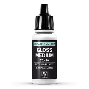 Akrila krāsa VALLEJO 70.470 Caurspīdīgs Gloss Medium 17 ml pudele
