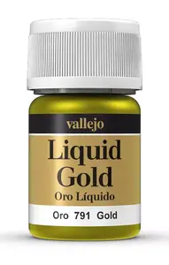 Acrylic Paint VALLEJO 70.791 Gold 35 ml Bottle Metallic Finish