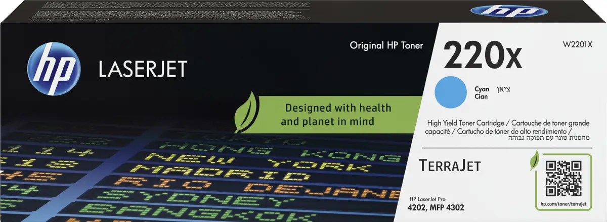 Oriģinālais lāzera toneris HP 220X Cyan