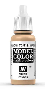 Akrila krāsa VALLEJO 70.819 brūna (Iraqi Sand) 17 ml pudele