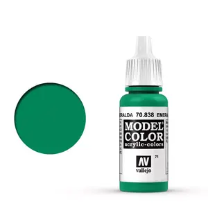 Akrila krāsa VALLEJO 70.838 zaļa 17 ml — šķidra akrila modeļu krāsa