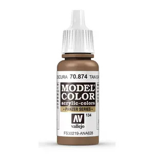 Akrila krāsa VALLEJO 70.874, Brown (Tan Earth), 17 ml pudelīte