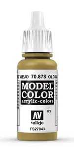 Akrila krāsa VALLEJO 70.878 Old Gold 17 ml — pudele ar dozatoru