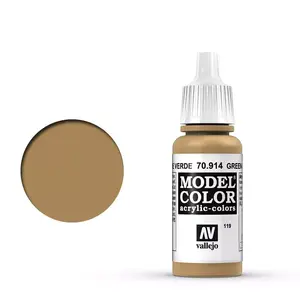 Akrila krāsa VALLEJO 70.914 — 17 ml, zaļgani dzeltenīgā (šķidra)