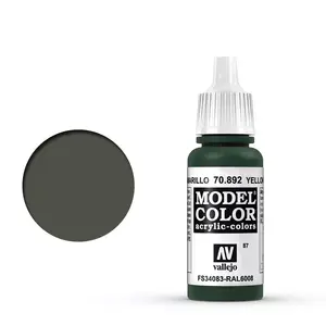 Akrila krāsa VALLEJO 70.892 Olive 17 ml — šķidra modelēšanas krāsa, 1 gab.