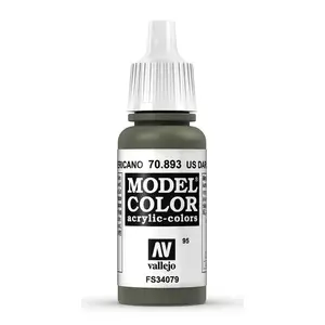 Akrila krāsa VALLEJO 70.893 17 ml — US Dark Green (pudele ar dozatoru)