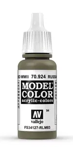 Akrila krāsa VALLEJO 70.924 zaļa (RLM83) 17 ml, pudele ar dozatoru