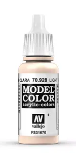 Vallejo 70.928 Model Color akrila krāsa, Light Flesh, 17 ml