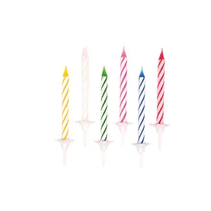 Candles AMSCAN 5053 multicolour 24 pcs, height 63 mm