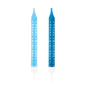 Candles AMSCAN 551518 — blue and white, pack of 10, height 63 mm