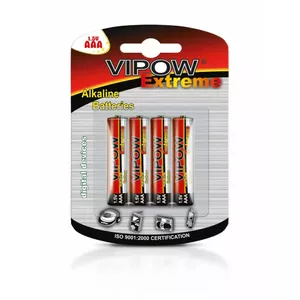 ALKALINE BATTERIES 4PCS LR03 AAA VIPOW EXTREME