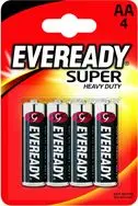 Аккумуляторная батарейка Energizer Super Heavy Duty AA R6 1100mAh солевая 4 шт.