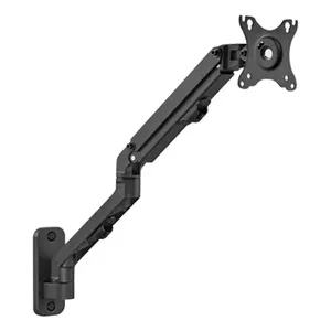 Wall monitor mount Gembird MA-WA1-02, single-arm, for 17"–27" screens, VESA 75x75–100x100, max load 7 kg, aluminum, black