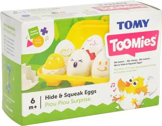 TOMY Tomy Toomies Hide & Squeak Eggs komplekts Photo 7