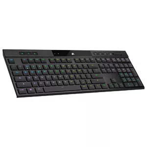 Клавиатура CORSAIR K100 AIR — полноразмерная (100%), механические переключатели, USB + RF Wireless + Bluetooth, QWERTY Nordic, чёрная