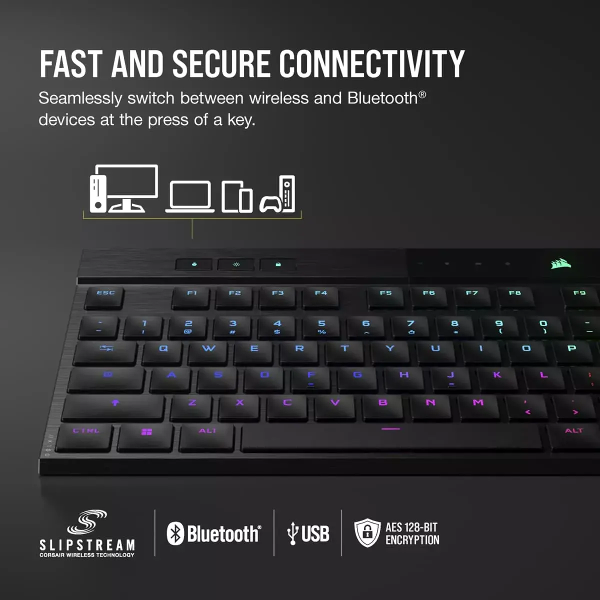Игровая механическая клавиатура CORSAIR K100 AIR Photo 2