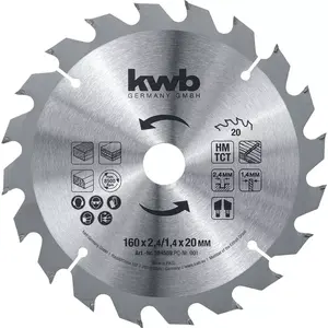 Пила дисковая KWB 586159 18.4 см для Ламината МДФ Пластика