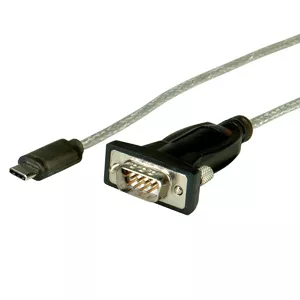 ROLINE 12.02.1164 Serial Cable Black 1.8m USB Type-C DB-9