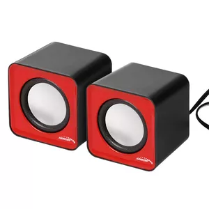 Audiocore AC870 R loudspeaker 2-way Grey, Red Wired 3 W