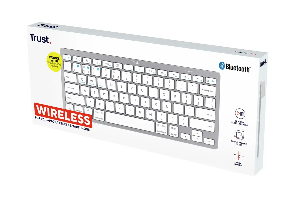 TRUST 24651 Bluetooth мини-клавиатура US QWERTY Photo 4