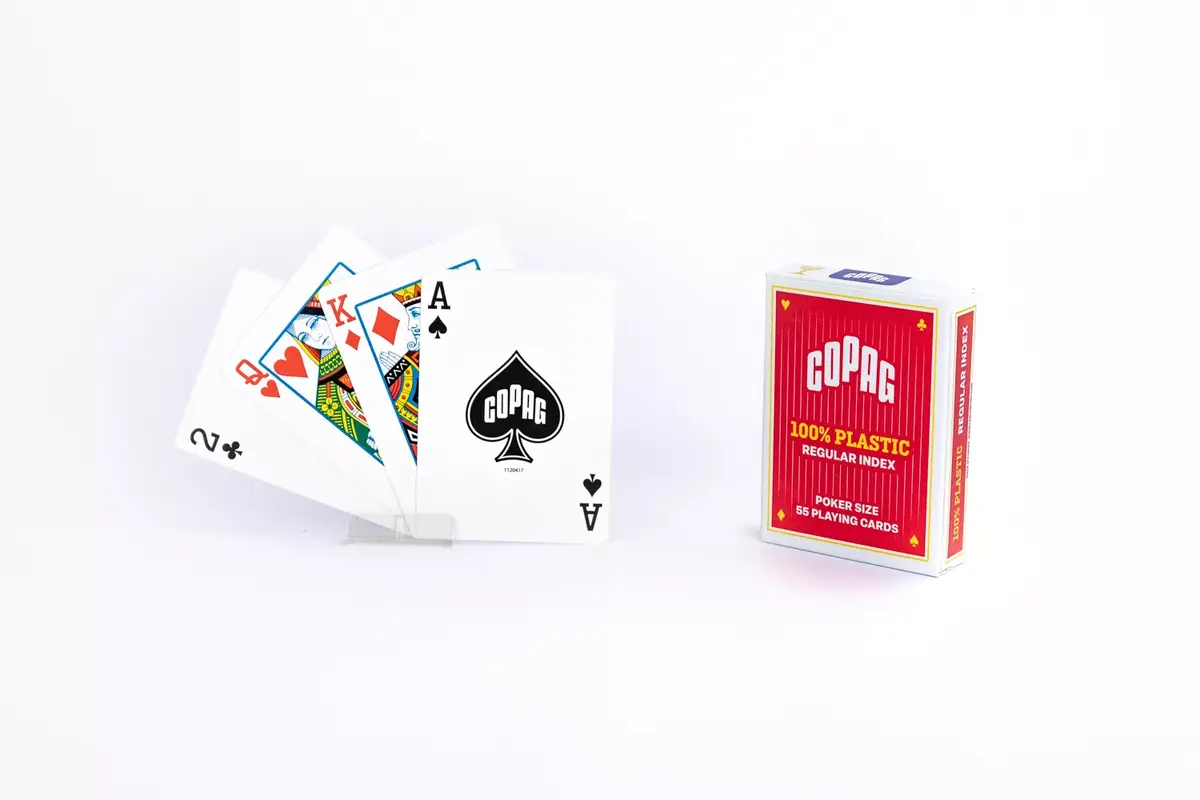 Игральные карты Copag Regular Face 2 Index TBX Red Photo 3