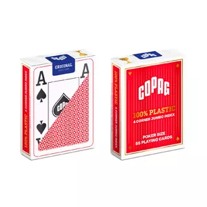 Игровые карты Cartamundi Copag Jumbo Face, 4 индекса, красный