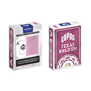 Карты Cartamundi Copag Texas Hold'em SILVER TBX Red — 55 пластиковых карт, 4-пиковый индекс