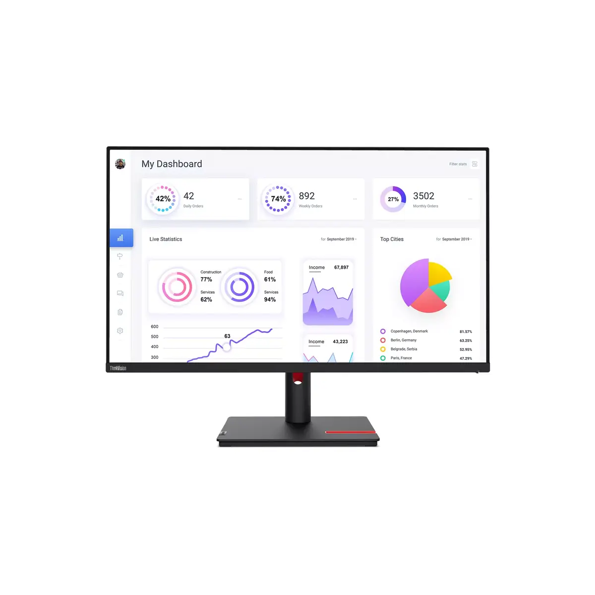 Monitors Lenovo ThinkVision T32p-30 Photo 2