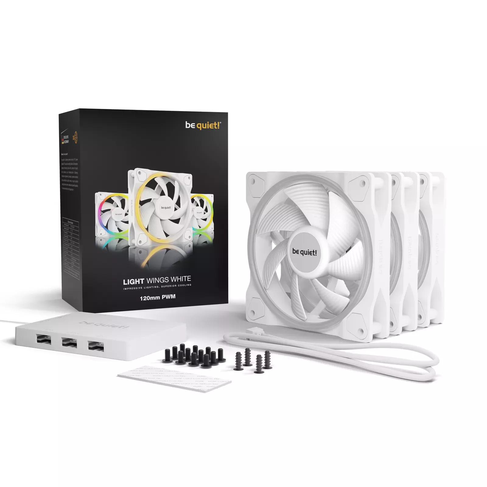 Вентилятор be quiet! Light Wings White 120mm PWM Photo 5