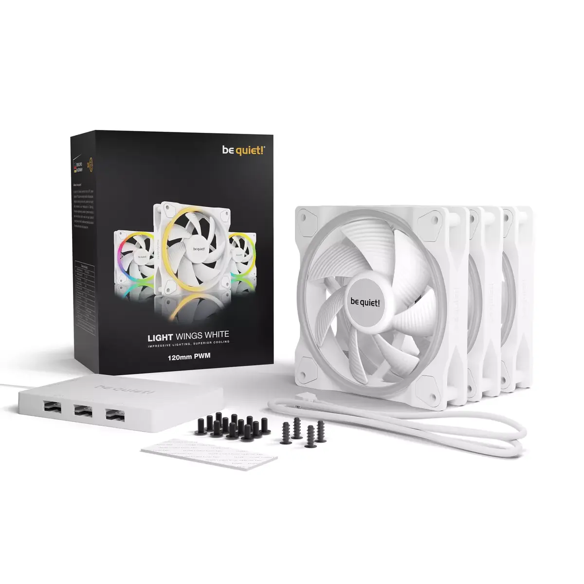 Вентилятор be quiet! Light Wings White 120mm PWM Photo 5