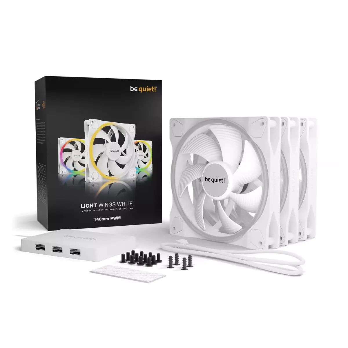 Ventilators be quiet! Light Wings White 140mm PWM Photo 5