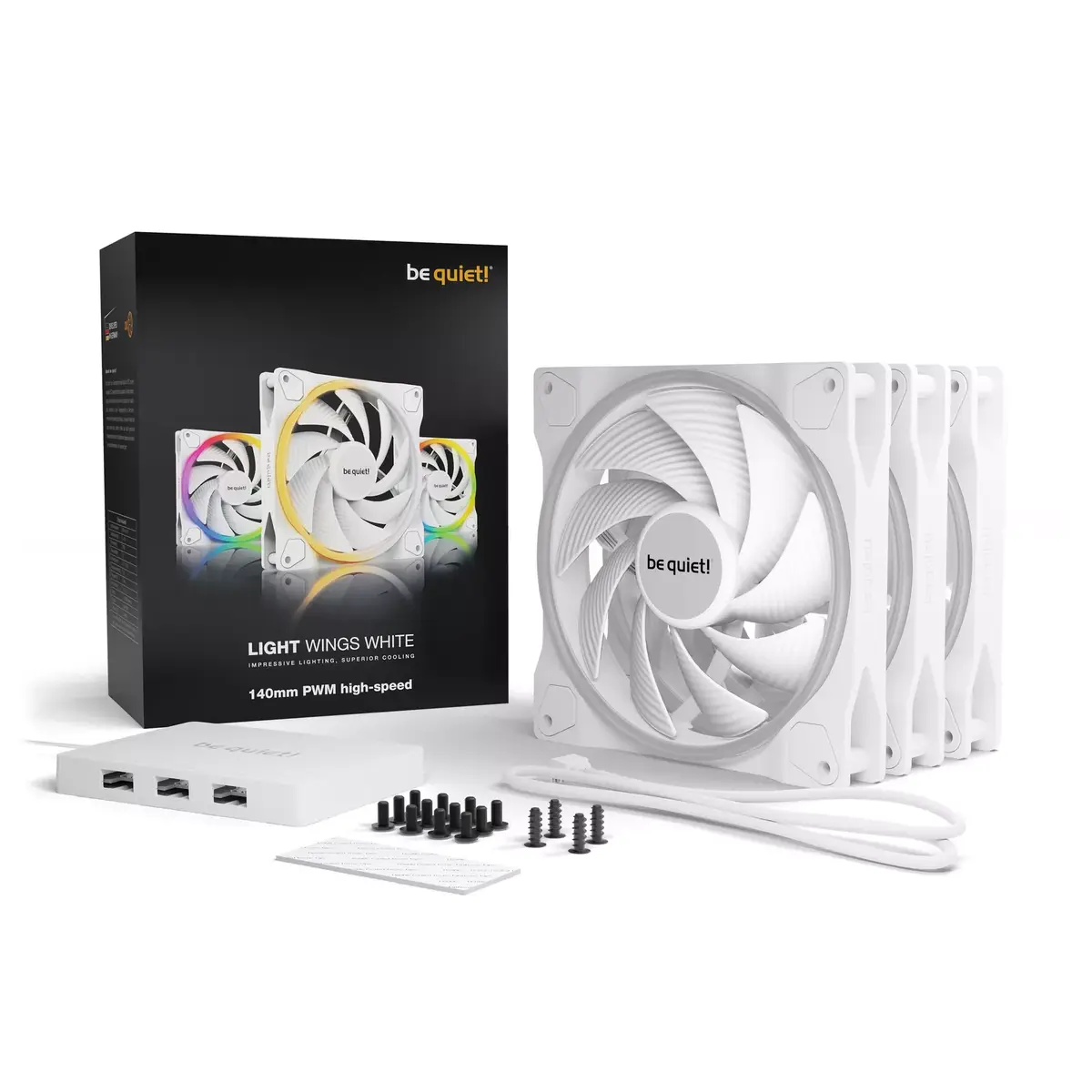 be quiet! Light Wings White 140 mm PWM 2200 RPM Photo 5