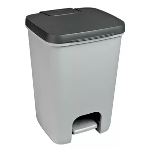 Pedal bin Curver 27369 by Curver, 20 L capacity, grey/dark grey